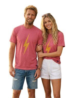 Aviator Nation Lightening Bolt Tee Shirt Unisex Size L Street City Everyday